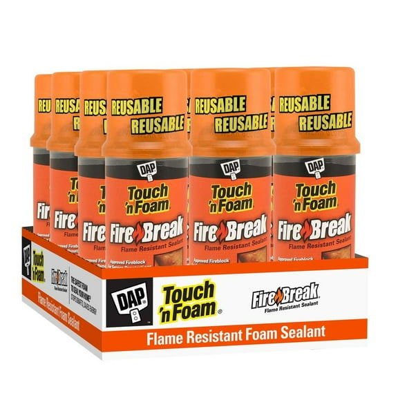 12-Pack of 12 Oz Dap 501212 Touch 'N Foam FireBreak Fire Block Foam Sealant