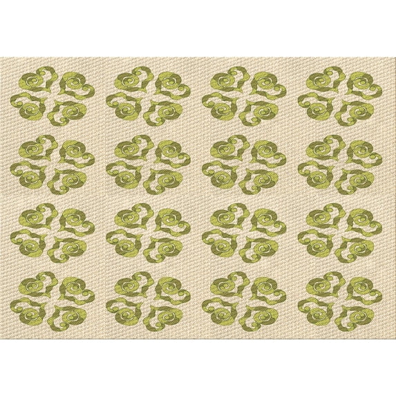 Ahgly Company Machine Washable Indoor Rectangle Transitional Golden Blonde Gold Area Rugs, 2' x 3'