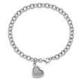 thumbnail image 3 of Sterling Silver Rhodium-plated Glitter Enamel Heart Bracelet QG4242, 3 of 4