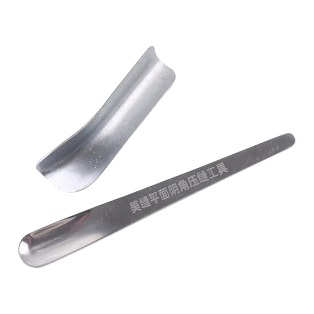 Almencla 2 Pieces Caulking Tool Caulk Finisher Stainless Steel Professional Easy Caulking