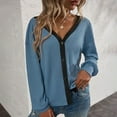 thumbnail image 5 of Babysbule Women's Tops, Jackets& Coat Fashion Women's Fashion Casual Color Matching Button Long Sleeve Cardigan Top Blouse, 5 of 9