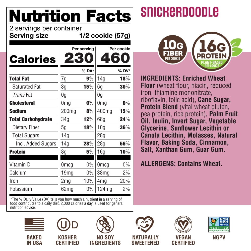 Lenny & Larry's Protein Cookie, Snickerdoodle, 4 oz, 12 Ct