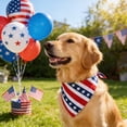 thumbnail image 5 of Patriotic 4th of July Dog Bandana, American Flag Dog Bandanas Triangle Bibs Scarf for Medium and Small Dogs, 5 of 6