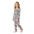 thumbnail image 5 of Halloween Family Pajamas Set Long Sleeve Crew Neck, Soft Matching Halloween Pajamas with Ghost Pumpkin Bow Print, Cute Family Halloween Pajama Set Sleepwear, 5 of 7