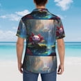 thumbnail image 3 of Lsque Pond Cute Axolotl pattern Hawaiian Shirt for Men, Unisex Summer Beach Casual Short Sleeve Button Down Shirts-Large, 3 of 9