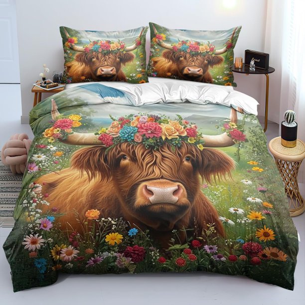 Funda Nórdica Flores de Colores Funda Nórdica King Cow Blossom Juegos de Cama