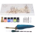 thumbnail image 1 of Calligraphy Pen Set Glass Ink Feather Fountain Pen with Replaceable Nib Writing Gift Box KitSP118033 Navy, 1 of 14