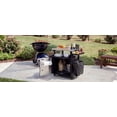 thumbnail image 5 of 39.5" Outdoor Grill Cart with Storage Cabinet, Stainless Steel Top Pizza Oven Table BBQ Prep Station with Wheels 4 Lockable Casters, Spice & Paper Rack Waterproof 420D Cover Included, 5 of 21