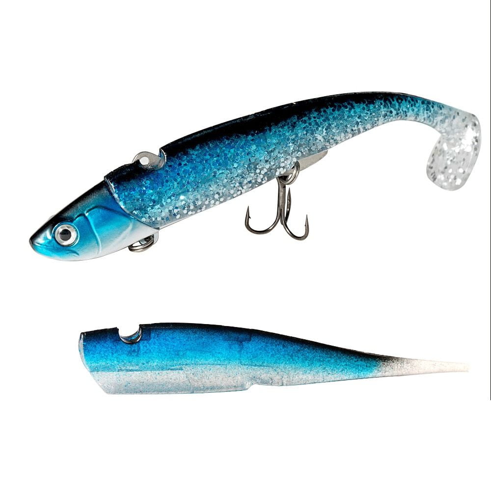 Swimming 30g fly fishing Silicone Soft bass Bait Lead Head hook worm Minnow  Lure E