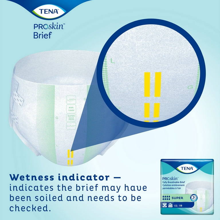TENA ProSkin Super Adult Incontinence Brief XL Heavy Absorbency Overnight,  68011, 15 Ct 