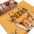 thumbnail image 2 of 5x8 Washable Area Rug, Orange Deer Non-Slip Large Rectangle Rug for Living Room Dining Room, Wildlife Animals Rustic Farmhouse Elk Rustic Farmhouse Indoor Floor Mat for Home Decor, 2 of 9