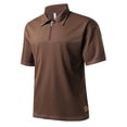 thumbnail image 6 of UVEASISHA Golf Poloss for Men Big and Tall,Men's Golf Polos Shirts Short Sleeve Solid Quick Dry Moisture Wicking 4-Way Stretch Summer Athletic Polos Shirts,Coffee XL, 6 of 8