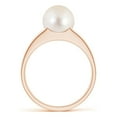 thumbnail image 2 of ANGARA Solitaire Freshwater Cultured Pearl Split Shank Ring in 14K Rose Gold for Women | June Birthstone, Birthday, Anniversary, Jewelry Gift for Women | Pearl Ring, 2 of 9