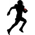 thumbnail image 2 of American Football Silhouette Wall Decal by Wallmonkeys Peel and Stick Graphic (36 in H x 22 in W) WM291511, 2 of 4