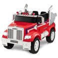 thumbnail image 1 of Costway 12V Licensed Freightliner Kids Ride On Truck Car RC w/ Dump Box & Lights Red, 1 of 9