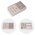 thumbnail image 4 of Bandejas organizadoras de joyas ProCase, apilables, 2 capas, color gris, 4 of 7