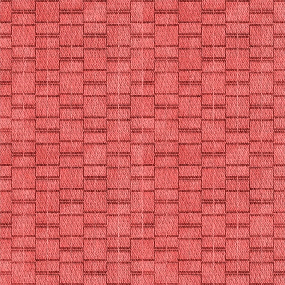 Ahgly Company Indoor Square Patterned Ferrari Red Area Rugs, 5' Square