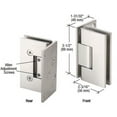 thumbnail image 6 of CRL GEN344BN Brushed Nickel Adjustable Wall Mount Offset Back Plate Hinge, 6 of 9