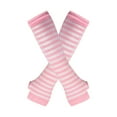 thumbnail image 1 of Becaristey Over Knee Socks Easy To Wear Highly Elastic And Durable Soft And Breathable Comfortable To Wear Polyester Easy To Match pink and white 1Set, 1 of 6