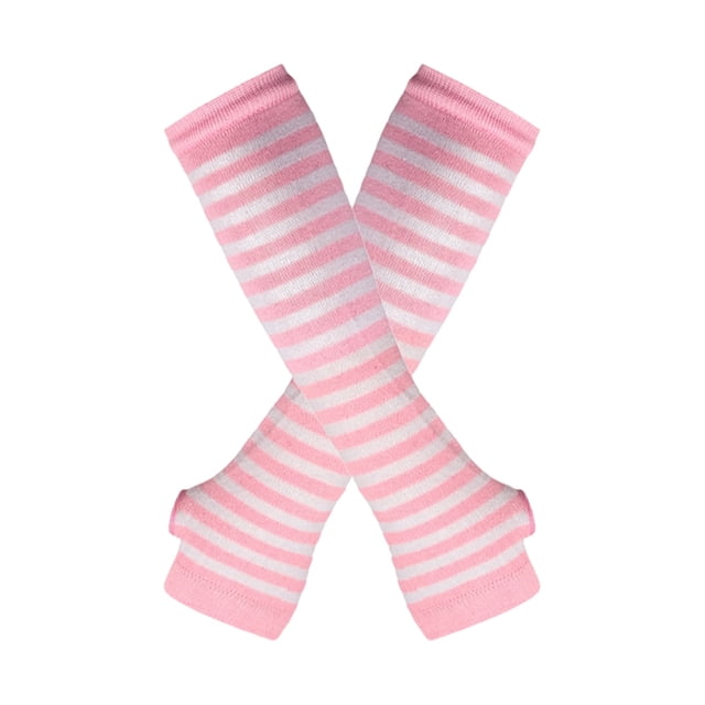 mmirethe Over Knee Socks For Thick Thighs Easy To Wear And Made With Polyester Soft And Breathable pink and white 1Set