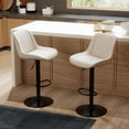 thumbnail image 1 of Juego de 2 Taburetes de Bar Ajustables Youhauchair Beige en PU, 1 of 7