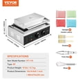 thumbnail image 3 of VEVOR Commercial Waffle Stick Maker, 6PCS 1500W Waffle Baker Machine, Non-Stick Stainless Steel Corn Hot Dog Waffle Iron with Temp and Time Control, Handle, for Restaurant Bakery Snack Bar Family, 3 of 9