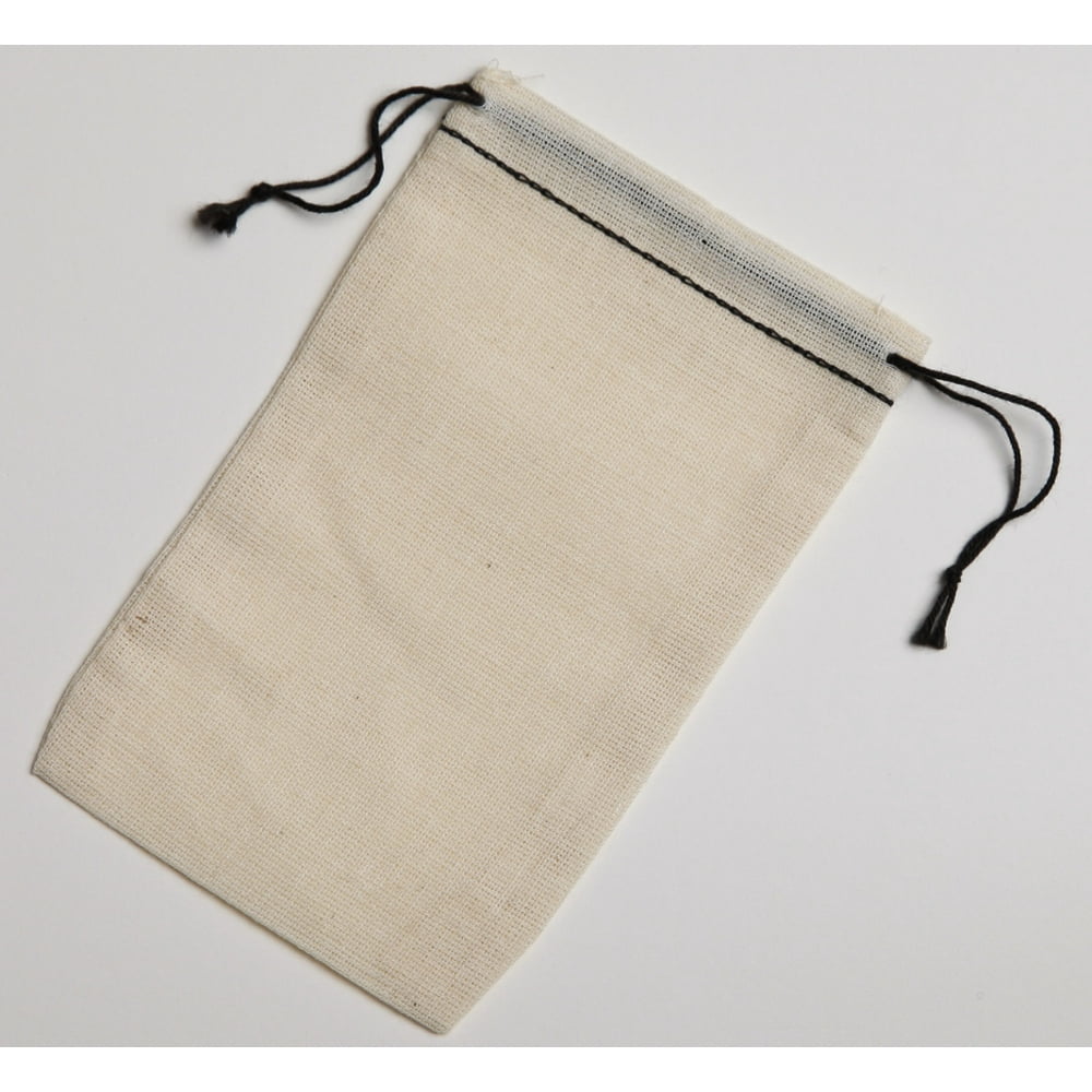 Cotton Muslin Bags, Pack of 100, 3 x 4.75 inches