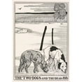 thumbnail image 2 of Percy J. Billinghurst 11x14 Gold Ornate Wood Frame and Double Matted Museum Art Print Titled - The Two Dogs and the Dead Ass (1900), 2 of 4