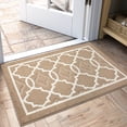 thumbnail image 1 of Tapis de Porte Intérieur et Extérieur Absorbant et Résistant, Tapis d'Entrée Lavable en Machine, Anti-Poussière - 50 x 80 cm, Marron, 1 of 5