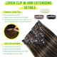 thumbnail image 2 of Extensiones de cabello humano real LORIEN con clip, 35 cm y 80 g, 2 of 6