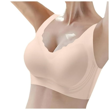 Baodmurt Wireless Bras for Women Lounge & Sleep Adaptive Lingerie  Underwear  Khaki 34D