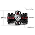 thumbnail image 2 of Black Crown Matching Rings Couple Ring Red 1CT CZ Women Wedding Ring Set Male Titnaium Ring, 2 of 8
