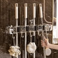 thumbnail image 1 of Feltree Besom Rack Mop and Besom Rack Wall Mounted Besom Organizer Wall Mounted Heavy Duty Besom Rack Kitchen Laundry Room Garden Storage Rack, 1 of 8