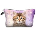thumbnail image 1 of Jom Tokoy-bolsa organizadora de cosméticos para mujer, neceser negro puro con estampado de gato bonito, bolsa de maquillaje de marca a la moda qiuyongming unisex, 1 of 2