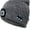 Grey, variant on Bluetooth Beanie Hat with Light, Unisex USB Rechargeable 4 LED Headlamp Cap with Headphones, Built-in Stereo Speakers & Mic Winter Knitted Night Lighted Music Beanie Hat (Black)