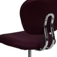 thumbnail image 3 of Mid-Back Burgundy Mesh Padded Swivel Task Chair with Chrome Base, 3 of 9