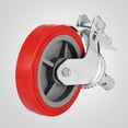 thumbnail image 2 of VEVOR 4 Pack 5" Scaffold Casters, Swivel Casters Wheels Set, Heavy Duty 3200LBS Per Set- Locking Stem Casters with Brake, Red, 2 of 9