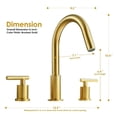 thumbnail image 6 of Balen 8. in Widespread 2-Handle Bathroom High-Arc Faucet in Matte Black, 6 of 8