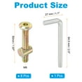 thumbnail image 2 of Uxcell M8 x 50mm Bunk Bed Bolts, 8Pcs Hex Socket Screws Nuts with Wrench Zinc Color, 2 of 6