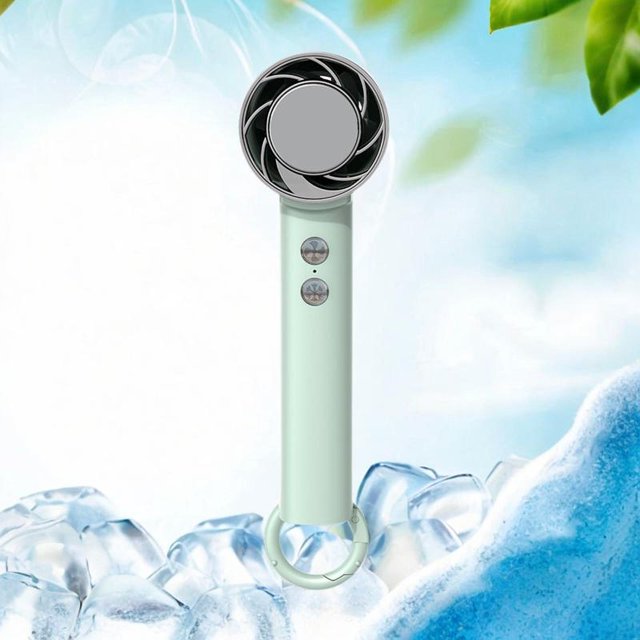 Ventilador de mano, ventilador Personal eléctrico, bajo ruido, plegable, refrigeración versátil, 3 engranajes ajustables para deportes, hogar, viajes Verde