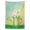 thumbnail image 3 of Ambesonne Spring Tablecloth Rectangular Table Cover, Watering Can Flowerpot, 52"x70", Multicolor, 3 of 4