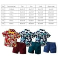 thumbnail image 3 of EnJoCho 3 6 Boy Fall Clothes Children's Clothing Summer Boys Suit Short Sleeve Floral Shirt Shorts Suit Children Boy Holiday Party Outfits 1-2 Years, 3 of 9