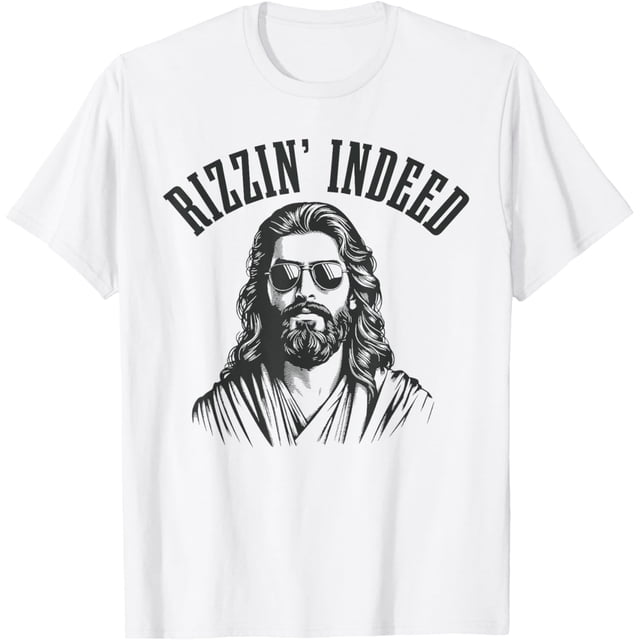 Rizzin Indeed Funny Jesus He is Rizzin - Camiseta cristiana de Pascua