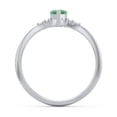 thumbnail image 4 of Birthstone Heart Ring with Shoulder Accents - Emeral (May), 4 of 4