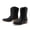 BLACK, variant on DREAM PAIRS Women's Cowboy Cowgirl Western Ankle Boots Low Chunky Heels Square Toe Fall Short Booties Shoes