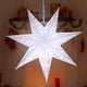 thumbnail image 1 of Linterna de papel navideña en forma de estrella de 17,7 pulgadas, grande, hueca, en forma de estrella, blanca, luces de papel de estrella de 7 puntas, sombra blanca, 1 of 5