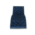 thumbnail image 3 of Greta Lounge Chaise, Navy Blue Tufted Velvet, Black Wood, 73 Inch, 3 of 5