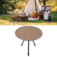 thumbnail image 4 of Foldable Camping Round Table, Liftable Easy To Operate Aluminum Alloy Wear Resistant Portable Picnic Camping Table  For Self Driving For Home Wood Grain Color, 4 of 8