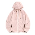 thumbnail image 1 of Pisexur Veste à Capuchon de Protection Solaire UPF 50+ pour Homme, Légère, Respirante, Séchage Rapide, Couleur Unie, Fermeture Éclair, Haut d'Extérieur pour Pêche, Randonnée, Plage, Été, Tenue Décontractée, Rose, 2TG, 1 of 4