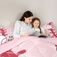 thumbnail image 4 of Erosebridal Teens Eat Sleep Baseball Twin Bedding Sets 7-Piece,Sport Gamer Bedding Comforter Set for Kids Boys Girls,Pink Reversible,Ultra Soft Home Decor, 4 of 6